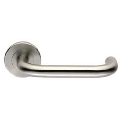 ROUND BAR SAFETY Lever On Round Rose Furniture 19mm  - Lever on rose