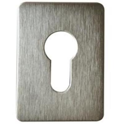 Asec Large Stick On Euro Escutcheon  - Satin Stainless Steel (SSS)