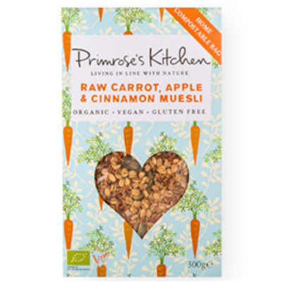 Primrose's Kitchen Organic Raw Carrot Apple And Cinnamon Muesli 300...
