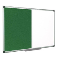 Image of Bi-Office Combi Magnetic Drywipe/Green Felt Board 1200 x 900mm