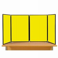 Image of 4 Panel Maxi Desk Top Display Stand Black Frame/Yellow Fabric