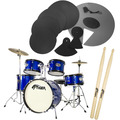 Click to view product details and reviews for Tiger Junior 5 Piece Blue Drum Kit With Silencer Pads.