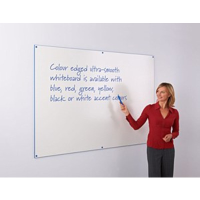 WriteOn Coloured Edge Whiteboard 1176 x 2378mm Blue Edge