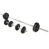 Image of Viavito 50kg Black Cast Iron Barbell and Dumbbell Weight Set