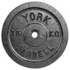 Image of York 15kg Black Cast Iron 1Inch Plate