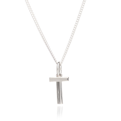 This Is Me 'T' Alphabet Necklace - Silver