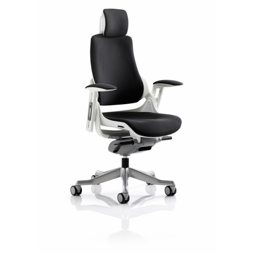 Zure Executive Chair with Headrest Black Fabric