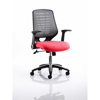 Image of Relay Mesh Back Task Chair Bergamot Cherry Seat Silver Back