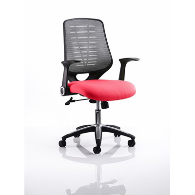 Relay Mesh Back Task Chair Bergamot Cherry Seat Silver Back