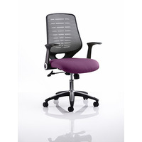 Image of Relay Mesh Back Task Chair Tansy Purple Seat Silver Back