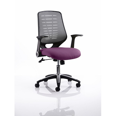 Relay Mesh Back Task Chair Tansy Purple Seat Silver Back