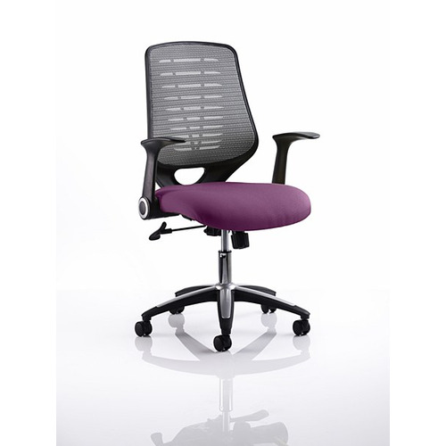 Relay Mesh Back Task Chair Tansy Purple Seat Silver Back