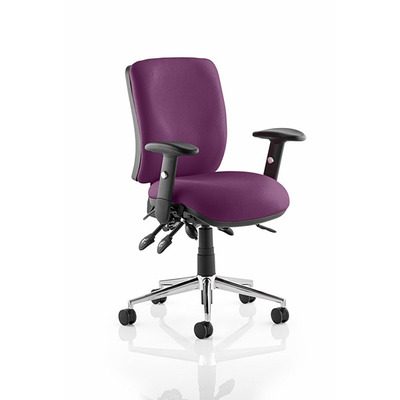 Chiro Medium Back Task Chair Tansy Purple fabric
