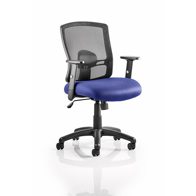 Portland Mesh Back Task Chair Stevia Blue fabric seat