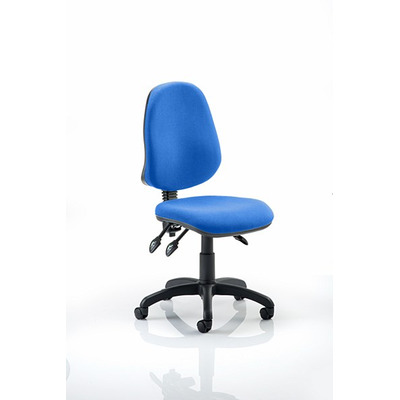 Eclipse 3 Lever Task Operator Chair Blue fabric
