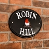 Image of Black Oval Aluminium House Sign - 33 x 25cm