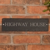 Image of Rustic Slate House Sign - 1 line 35.5 x 10cm