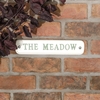 Image of Cream Painted Aluminium Rectangle House Sign - 30.5 x 6.5cm