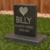 Image of Small Slate Pet Headstone on plinth