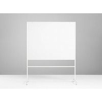 Image of ONE Single Sided Mobile Whiteboard 1507 x 1207mm White Frame