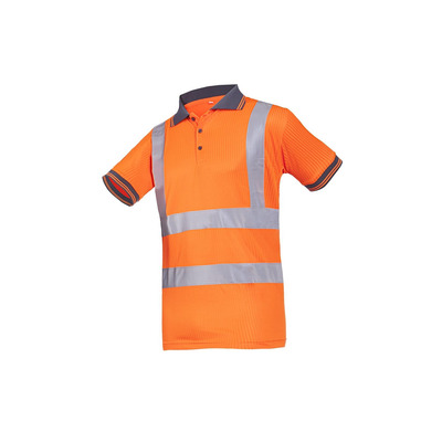 Sioen 3879 Molina Short Sleeved High Vis Orange Polo