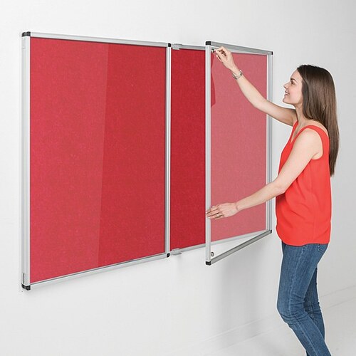Eco-Colour Resist-a-Flame Tamperproof Noticeboard 1200 x 1800mm RED