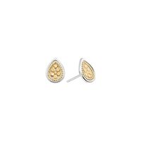 Image of Teardrop Stud Earrings - Gold