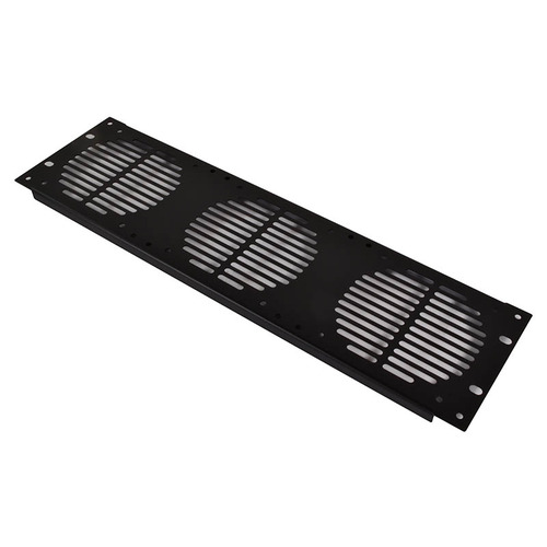 19-Inch 3U Fan Vent Plate Black