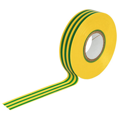 PVC Insulation Tape Green/Yellow - 19mm x 33m