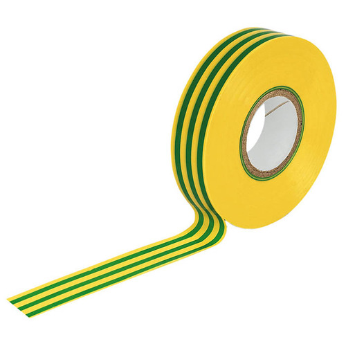 PVC Insulation Tape Green/Yellow - 19mm x 33m