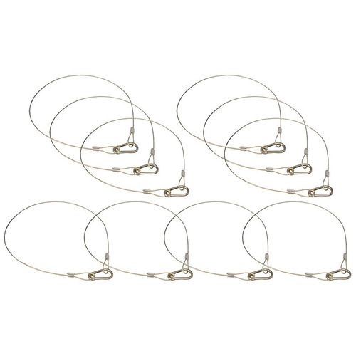 60cm Safety Wire 3Kg SWL With karabiner - 10 Pack