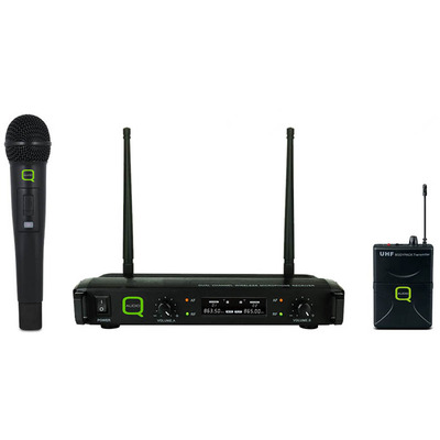 Dual UHF Microphone System by Q-Audio