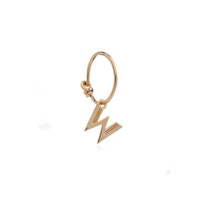 This is Me Gold Mini Hoop Earring - Letter W