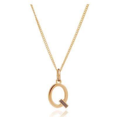 This Is Me 'Q' Alphabet Necklace - Gold