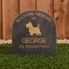 Image of Pet Gravestone with motif &pipe; 29 x 20cm &pipe; smooth grey slate