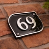 Image of Aluminium Half Curved Rectangle House Number
