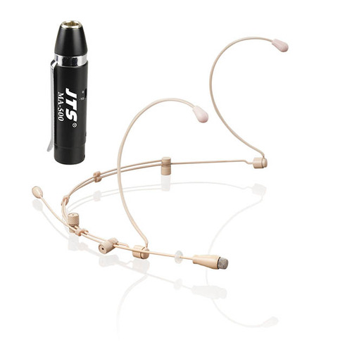 Head-worn Condenser Microphone for Flute with Phantom Power Adapter