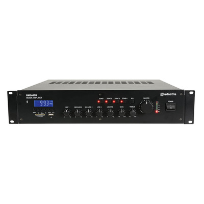 100 Volt Mixer/Amplifier with Bluetooth, SD/USB and FM Tuner