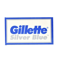 Image of Gillette Silver Blue Safety Razor Blades (x5)