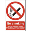 Image of ASEC No Smoking 200mm x 300mm PVC Self Adhesive Sign - Option 3