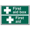 Image of ASEC First Aid Box Sign 300mm x 200mm - 300mm x 200mm