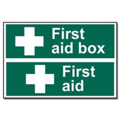 ASEC First Aid Box Sign 300mm x 200mm - 300mm x 200mm