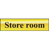 Image of ASEC Store Room 200mm x 50mm Gold Self Adhesive Sign - 1 Per Sheet