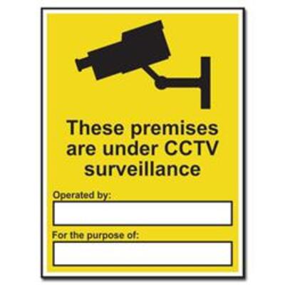 ASEC Premises Under CCTV Surveillance Sign 300mm x 400mm - 300mm x 400mm