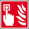 Image of ASEC Fire Alarm Call Point Sign 100mm x 100mm - 100mm x 100mm