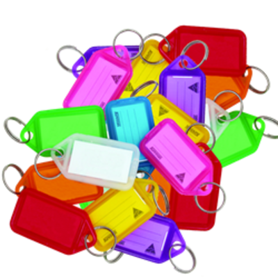 KEVRON ID30 Giant Tags Bag of 25 Assorted Colours - Assorted Colours x 25