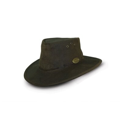 Rogue Oiled Suede Packaway Safari / Cowboy Hat 171C - Small (54 - 55 cm) Dark Olive