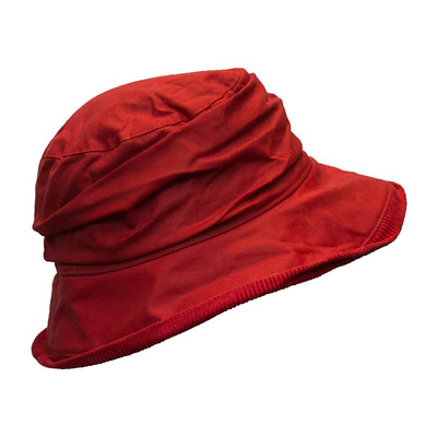 Walker & Hawkes Ladies’ Red Diana Wax Waterproof Hat - XXS