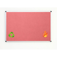 Image of Eco-Sound Aluminium Framed Blazemaster Noticeboard 1500 x 1200mm Pink