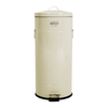 30L Round Retro Kitchen Pedal Bin Cream-306680